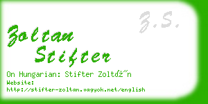 zoltan stifter business card